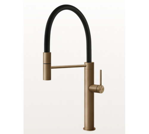 Смеситель для кухни, Gessi, 316, цвет-Warm Bronze Brushed PVD