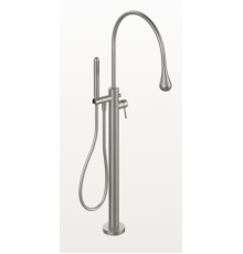 Смеситель для ванны и душа, Gessi, GOCCIA, напольный, цвет-Brushed Chrome