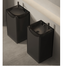 Раковина, DEA Design, Pedestal Basin, шгв 495*455*880, отверстия для смесителя-отсутствуют, цвет-Smoky Black (Товар заказной, возврату не подлежит)