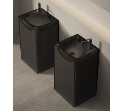 Раковина, DEA Design, Pedestal Basin, шгв 495*455*880, отверстия для смесителя-отсутствуют, цвет-Smoky Black (Товар заказной, возврату не подлежит)