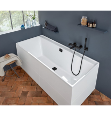 Ванна, Villeroy&Boch, Collaro, шгв 1600*750*470, цвет-альпийский белый/чёрный матовый