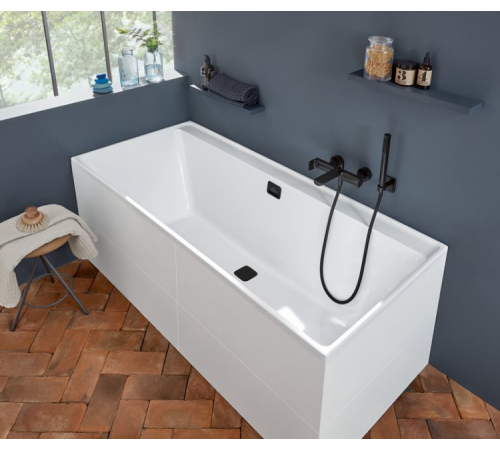 Ванна, Villeroy&Boch, Collaro, шгв 1600*750*470, цвет-альпийский белый/чёрный матовый