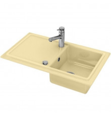 Мойка, Duravit, Cassia, с крылом, шгв 860*510*225, отверстия для смесителя-1, цвет-бежевый