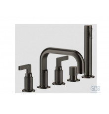 Смеситель для ванны и душа, Gessi, Inciso, цвет-Black Metal Brushed PVD
