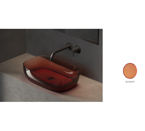 Раковина, DEA Design, Countertop basin, шгв 550*360*140, отверстия для смесителя-отсутствуют, цвет-Sunset (Товар заказной, возврату не подлежит)
