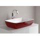 Раковина, Villeroy&Boch, Artis, шгв 580*385*130, отверстия для смесителя-отсутствуют, цвет снаружи/внутри-Bordeaux/белый