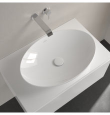 Раковина, Villeroy&Boch, Loop&Friends, шгв 620*420*120, отверстия для смесителя-отсутствуют, CeramicPlus, цвет-альпийский белый