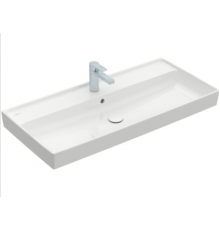 Раковина, Villeroy&Boch, Collaro, шгв 1000*470*160, отверстия для смесителя-1 сквозное, 2 промаркированных, CeramicPlus, цвет-альпийский белый