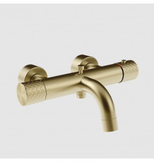 Смеситель для ванны и душа, Gessi, Habito Intreccio, настенный, цвет-Brushed Brass PVD