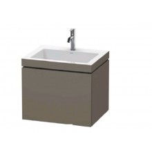 Тумба под раковину, Duravit, L-Cube, шгв 600*480*500, раковина-в комплекте, цвет-фланелево-серый шелковисто-матовый
