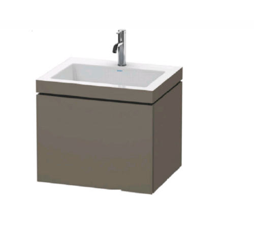 Тумба под раковину, Duravit, L-Cube, шгв 600*480*500, раковина-в комплекте, цвет-фланелево-серый шелковисто-матовый