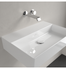 Раковина, Villeroy&Boch, Memento 2.0, шгв 600*420*135, отверстия для смесителя-отсутствуют, CeramicPlus, цвет-альпийский белый