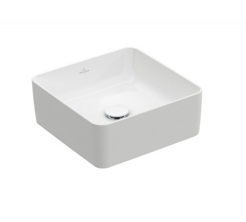 Раковина, Villeroy&Boch, Collaro, шгв 380*380*145, отверстия для смесителя-отсутствуют, цвет-альпийский белый