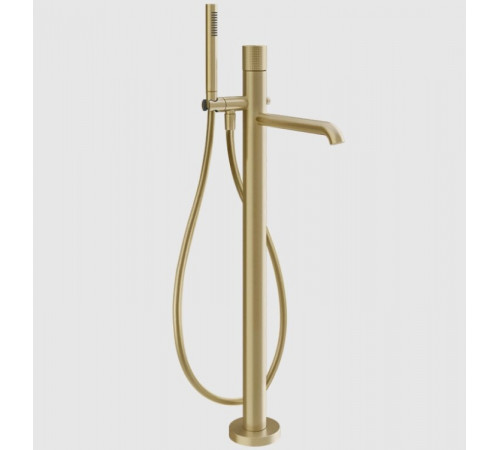 Смеситель для ванны и душа, Gessi, Habito Cesello, напольный, цвет-Brushed Brass PVD