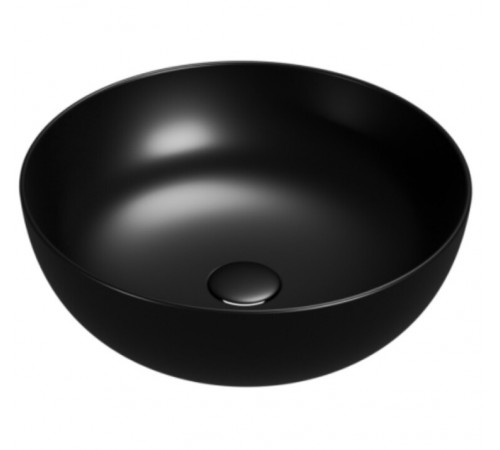 Раковина, Globo, T-EDGE, шгв 450*450*160, отверстия для смесителя-отсутствуют, CERASLIDE, BATAFORM, цвет-черный матовый