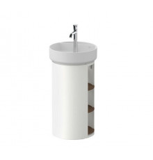 Тумба под раковину, Duravit, White Tulip, шгв 410*410*751, раковина-необходимо заказать, цвет-белый шелковисто-матовый/американский орех
