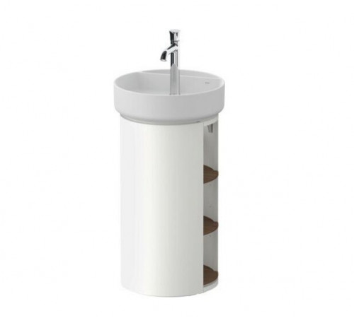 Тумба под раковину, Duravit, White Tulip, шгв 410*410*751, раковина-необходимо заказать, цвет-белый шелковисто-матовый/американский орех