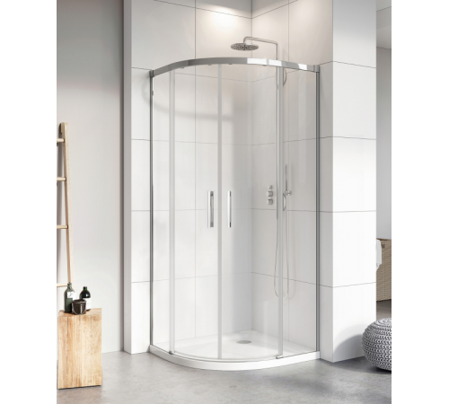 Боковые стенки, Radaway, Idea PDD, в комплекте-2 шт., левая и правая, шв 900*900, хром, цвет стекла-прозрачный, Easy Clean