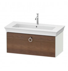Тумба под раковину, Duravit, White Tulip, шгв 984*458*410, раковина-необходимо заказать, цвет- белый шелковисто-матовый/Амер. орех массив дерева