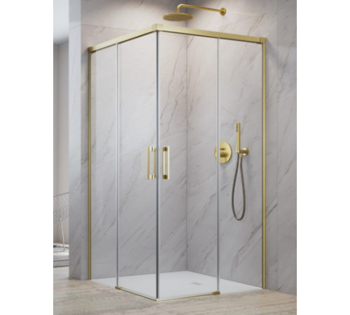 Дверь, Radaway, Idea KDD, шв 900*2005, петли-справа, золото брашированное, цвет стекла-прозрачный, Easy Clean