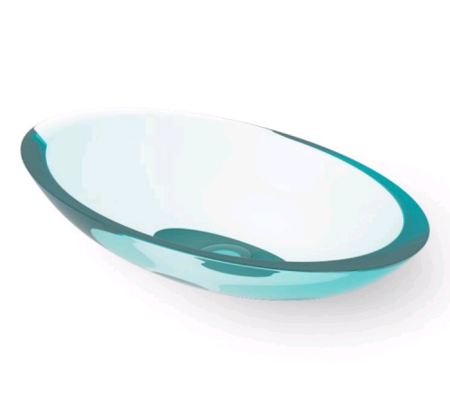 Раковина, DEA Design, Countertop basin, шгв 600*350*105, отверстия для смесителя-отсутствуют, цвет-Lake Water Blue (Товар заказной, возврату не подлежит)