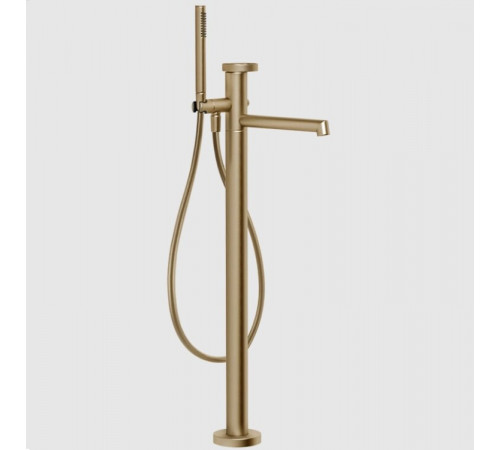 Смеситель для ванны и душа, Gessi, Anello, напольный, цвет-Warm Bronze Brushed PVD