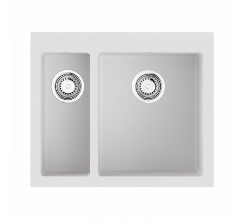 Мойка, OMOIKIRI, Bosen, шгв 590*500*220, отверстия для смесителя-3 промаркированных, чаши-2, цвет-белый