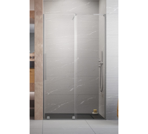 Дверь, Radaway, Furo SL DWJ, шв 572*2000, петли-слева, никель брашированный, цвет стекла-прозрачный, Easy Clean