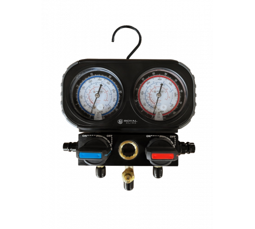 Маном. коллектор RT-MG20BL-R410 (2-вент, 3 штуц., R22/R32/R134/R410, М1/4", без шлангов) ROYAL Clima