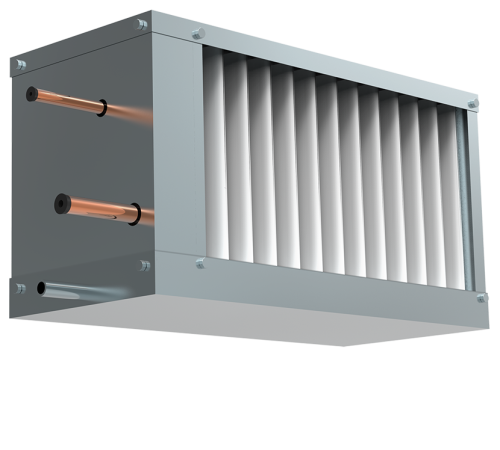 ZWS-R 400х200-3 Фреоновый охладитель для прямоугольных каналов (сторона обслуживания-левая)
