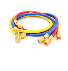 LT-3HS120 Шланги зарядные (3х120см, красный/синий 1/4х5/16, желтый 1/4х1/4, 55 bar) LAMPRECHT