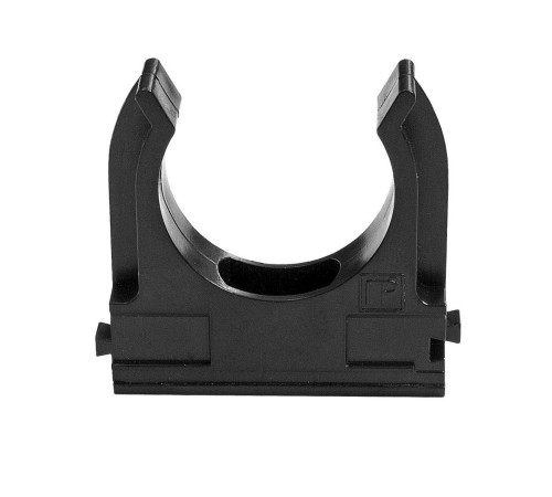 Крепеж-клипса для труб, чёрная 16 мм (уп. 100 шт)